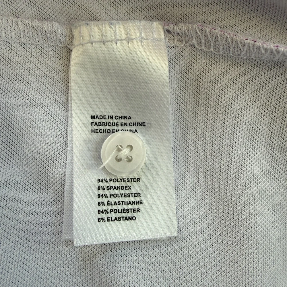 Kenneth Cole Golf Polo ~ Size XL ~ Purple Geometric Pattern ~ Performance - Picture 5 of 7